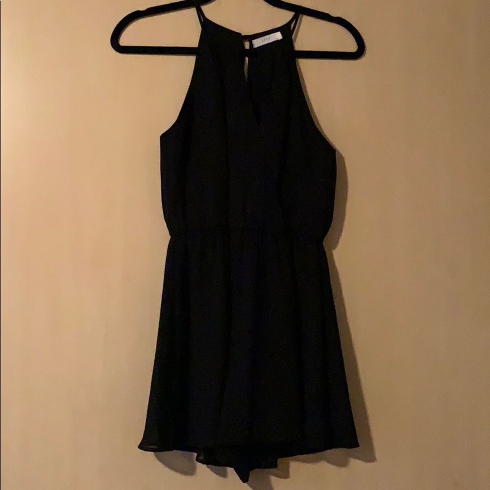 Lush Black Halter Jumpsuit